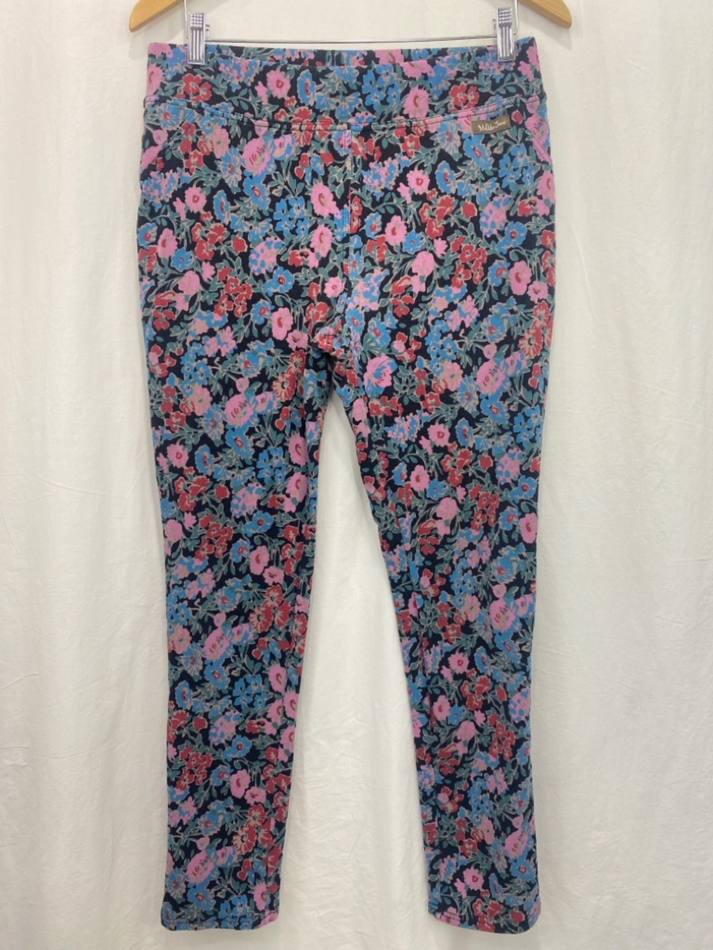 Matilda Jane Stretchy floral leggings all-over pink blue flower print Size Large
